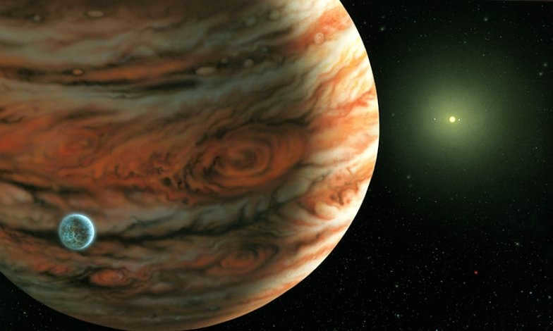 The size of Jupiter compared to Earth