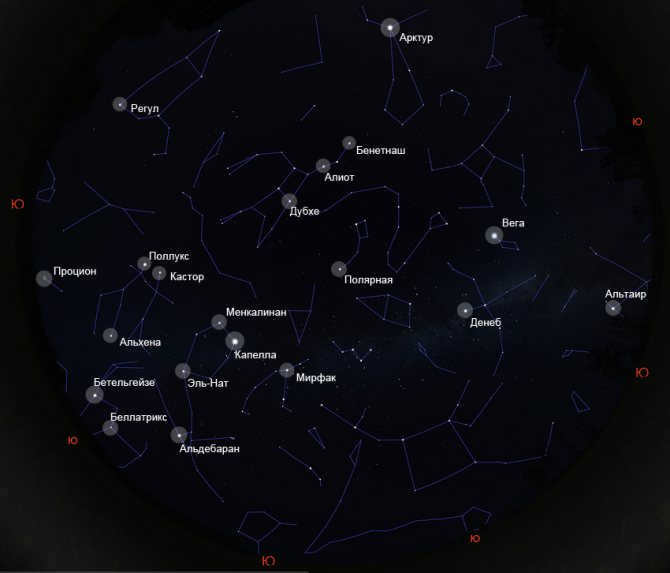 brightest stars in the northern hemisphere