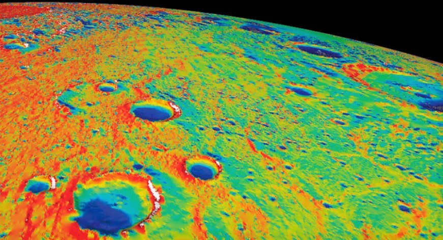 Thermal map of Mercury's surface