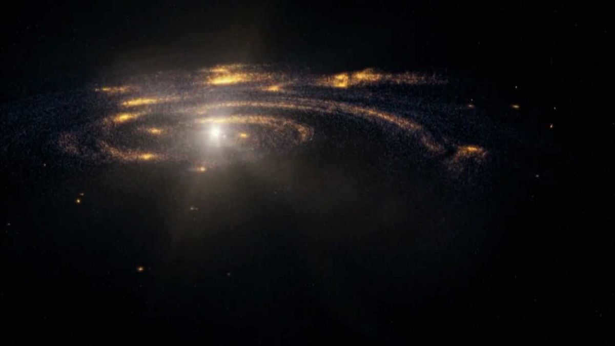 Formation of planets from nebulae around a star in an artist's view