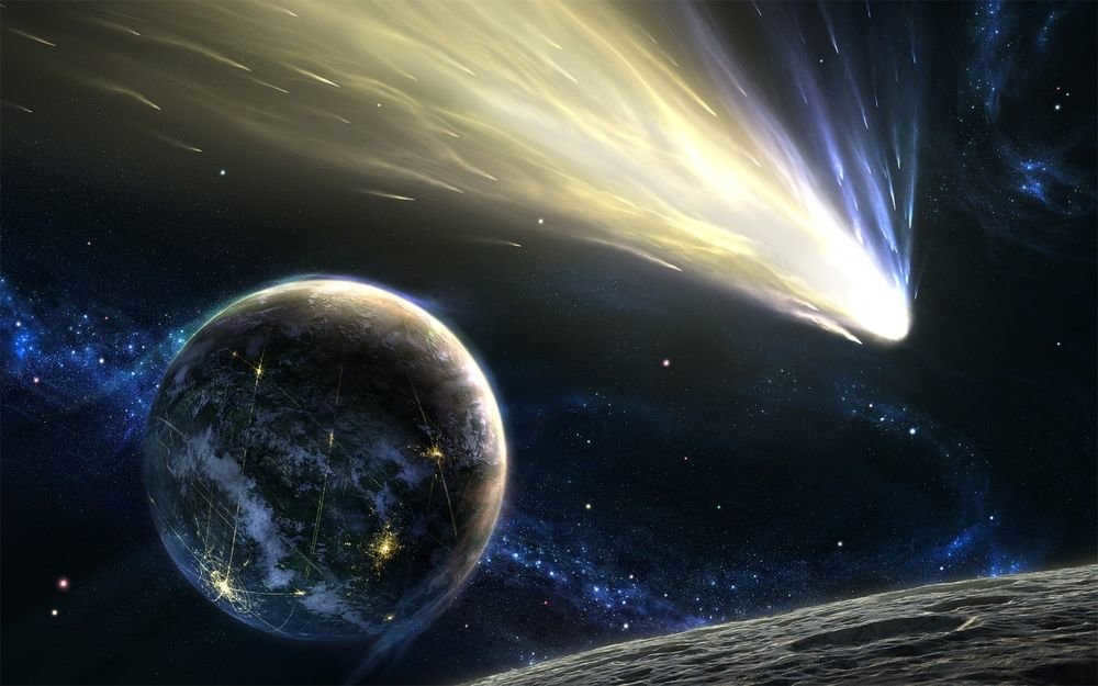 Earth's flight through the universe.