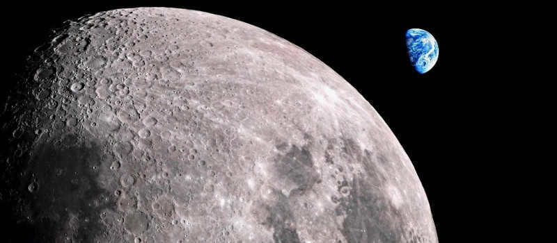 Moon and Earth