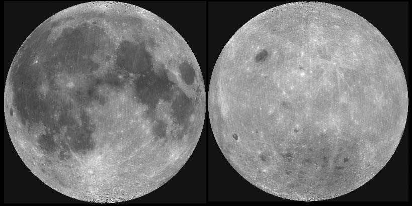 Both hemispheres of the Moon.
