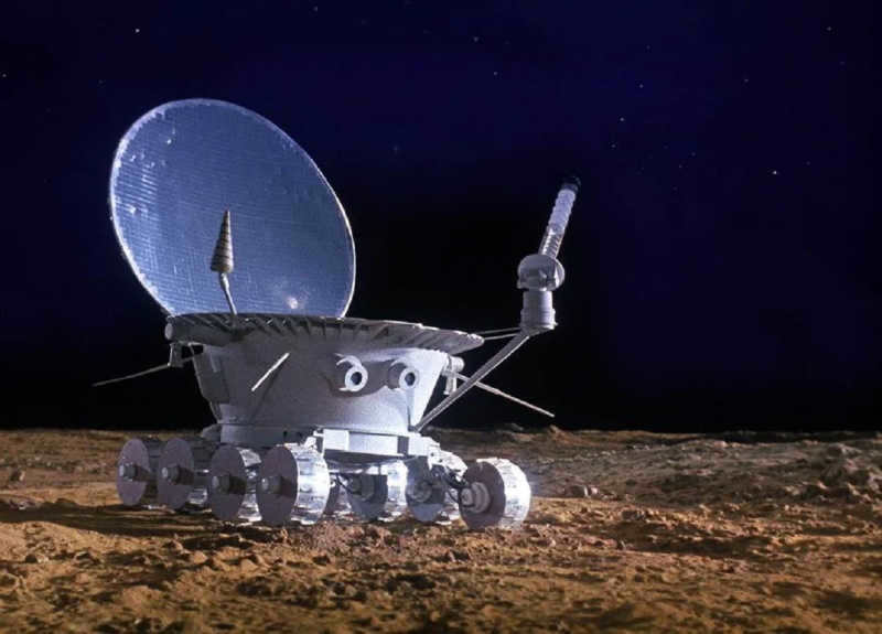 Lunar rover on the Moon