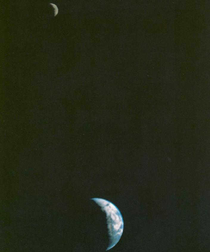 Moon and Earth