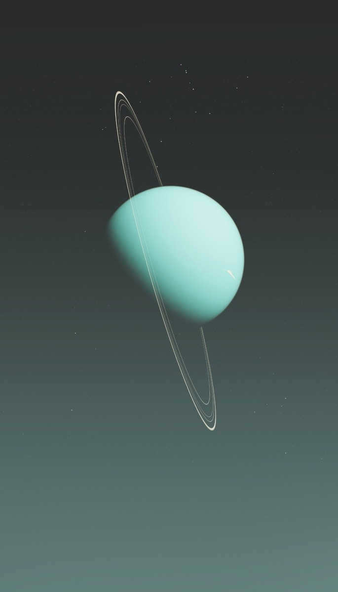 Planet Uranus in the Solar System
