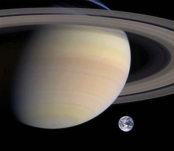 Planet Saturn in the Solar System