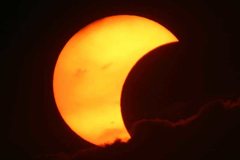 A private solar eclipse. Philippines.