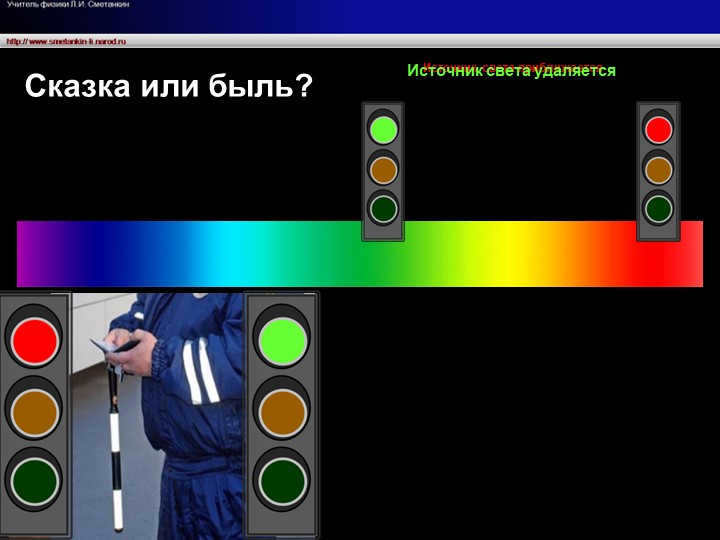 A light source is approachingA light source is moving awayFable or fable?