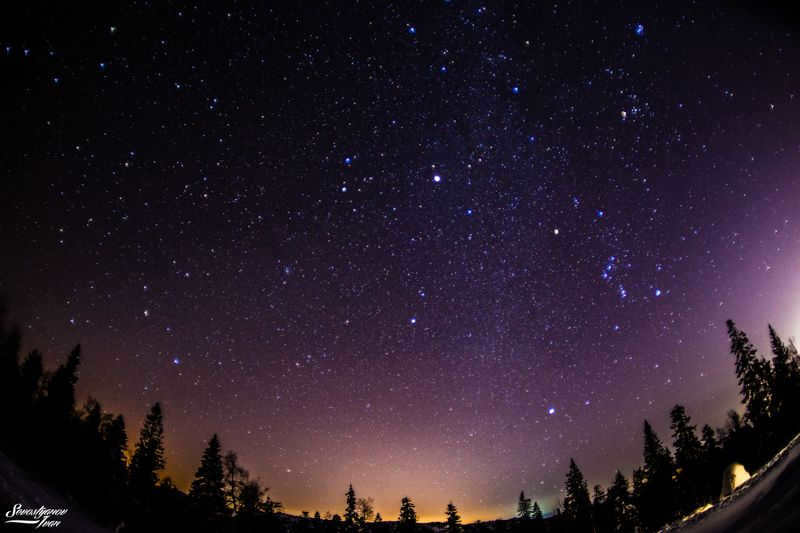Winter triangle from Taganai natural park