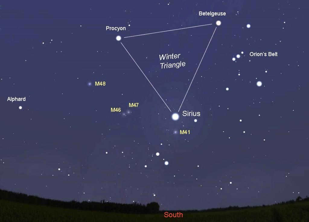 Winter triangle map