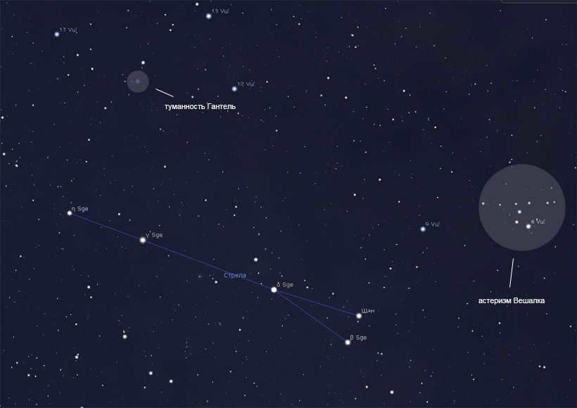How to find the Dumbbell Nebula in the sky