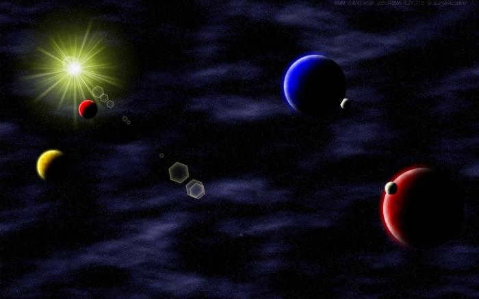 solar system space bodies