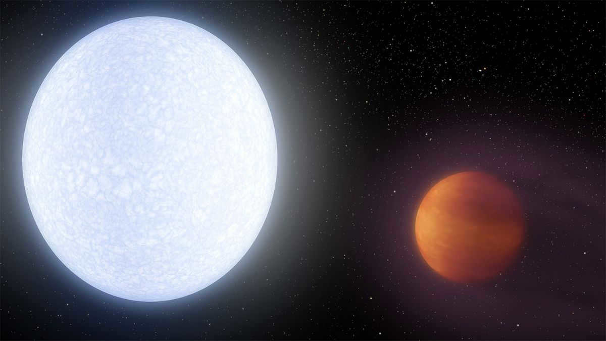 Exoplanet KELT-9 b (right)