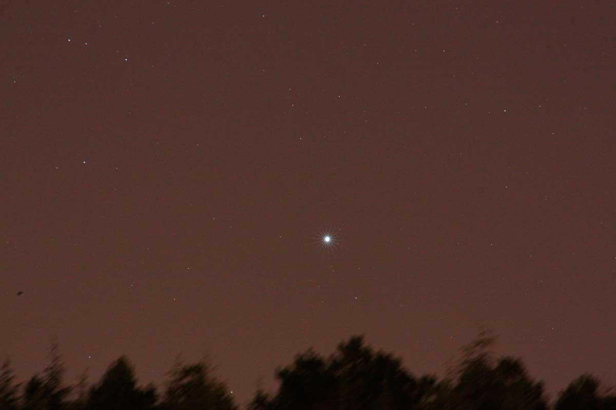 night sky, first stars, Sirius, sunrise, photo