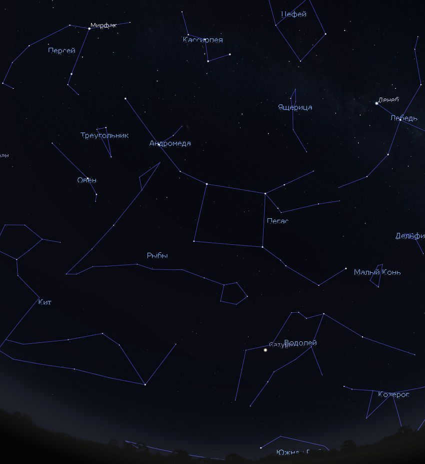 starry sky in the fall