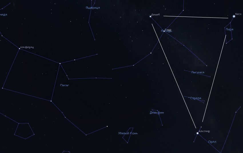 Pegasus constellation in the fall sky