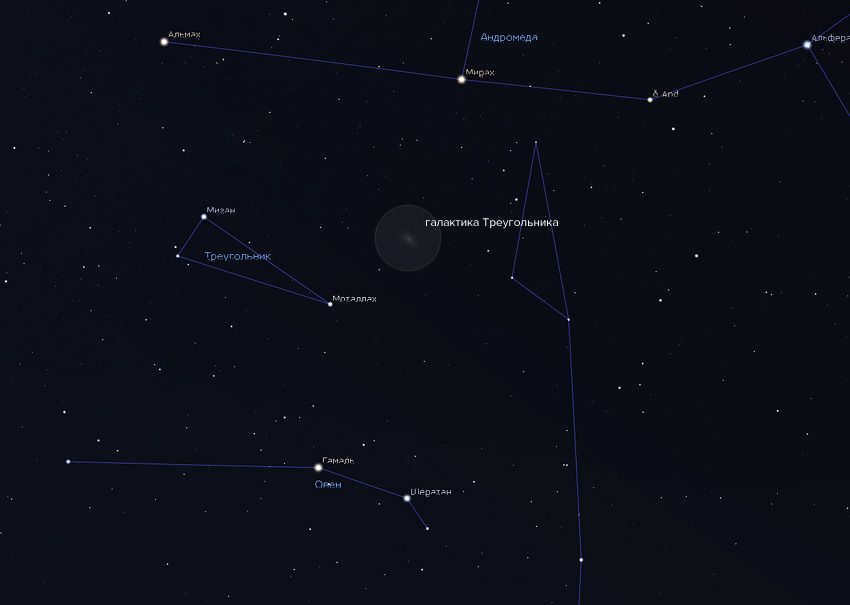 Aries and Triangle in the sky