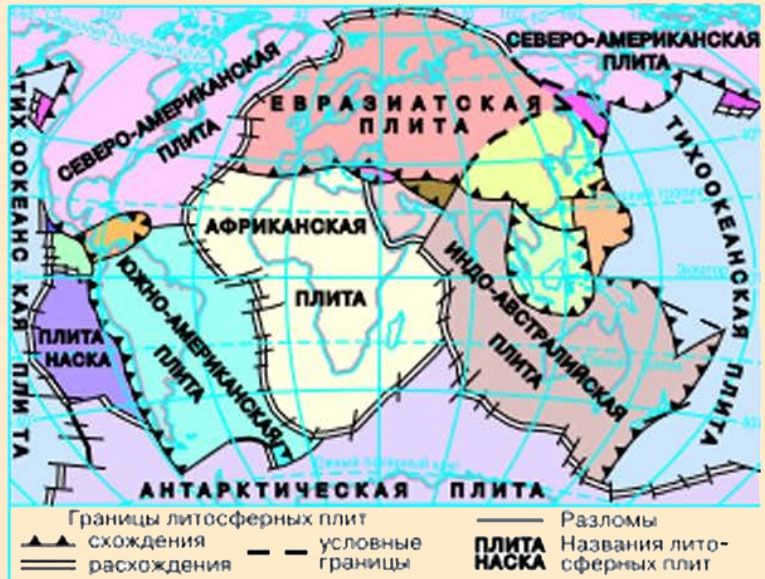 Lithospheric plate boundaries