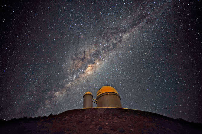 Milky Way through a telescope