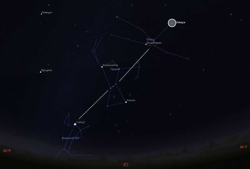 Orion's Belt and Sirius