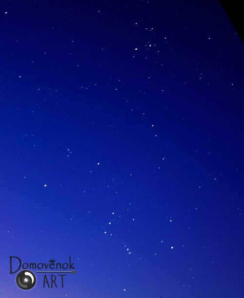 The constellations Orion and Taurus