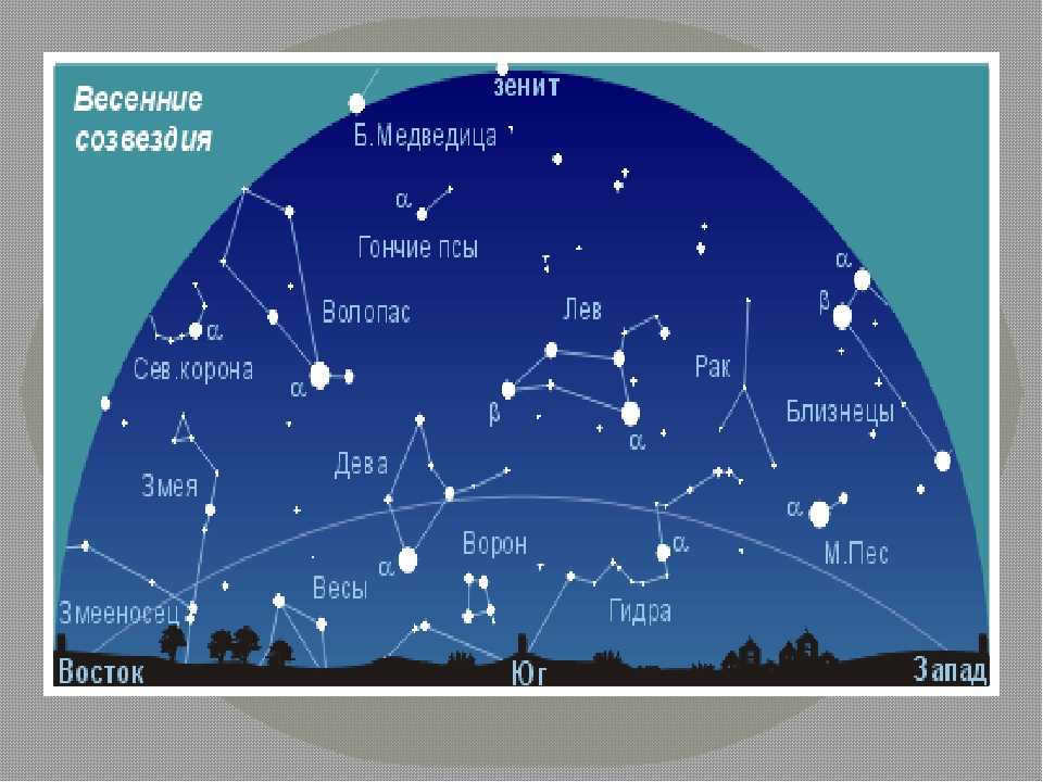 Constellations of the night sky
