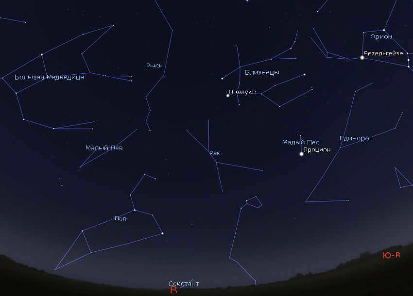 February starry sky
