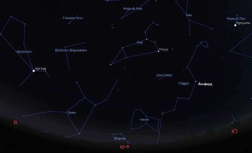 starry sky in February