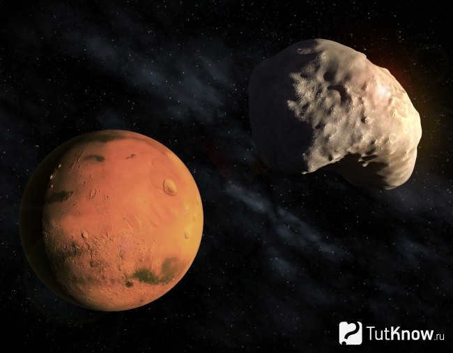 Deimos as a satellite of the planet Mars