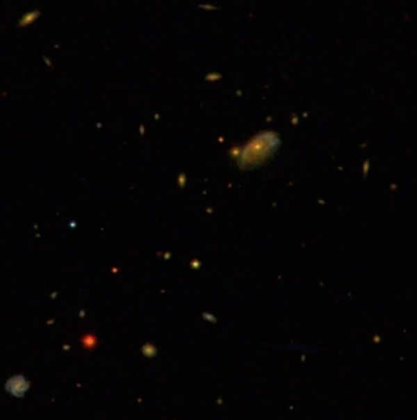Fig. 7. Ultra-bright galaxy with a diameter of 90 kiloparsecs