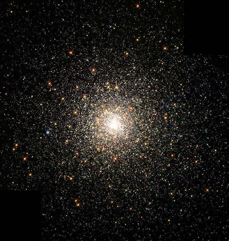 Messier 80 globular cluster in the constellation Scorpius is located 28,000 light-years from the Sun and contains hundreds of thousands of stars.