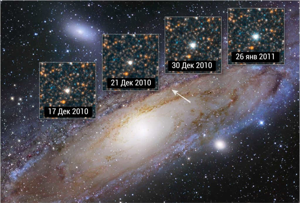The changing brilliance of star V1 in galaxy M31