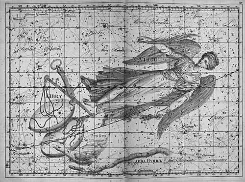 Constellation Virgo from the Atlas Uranographia by Jan Hevelius (1690)