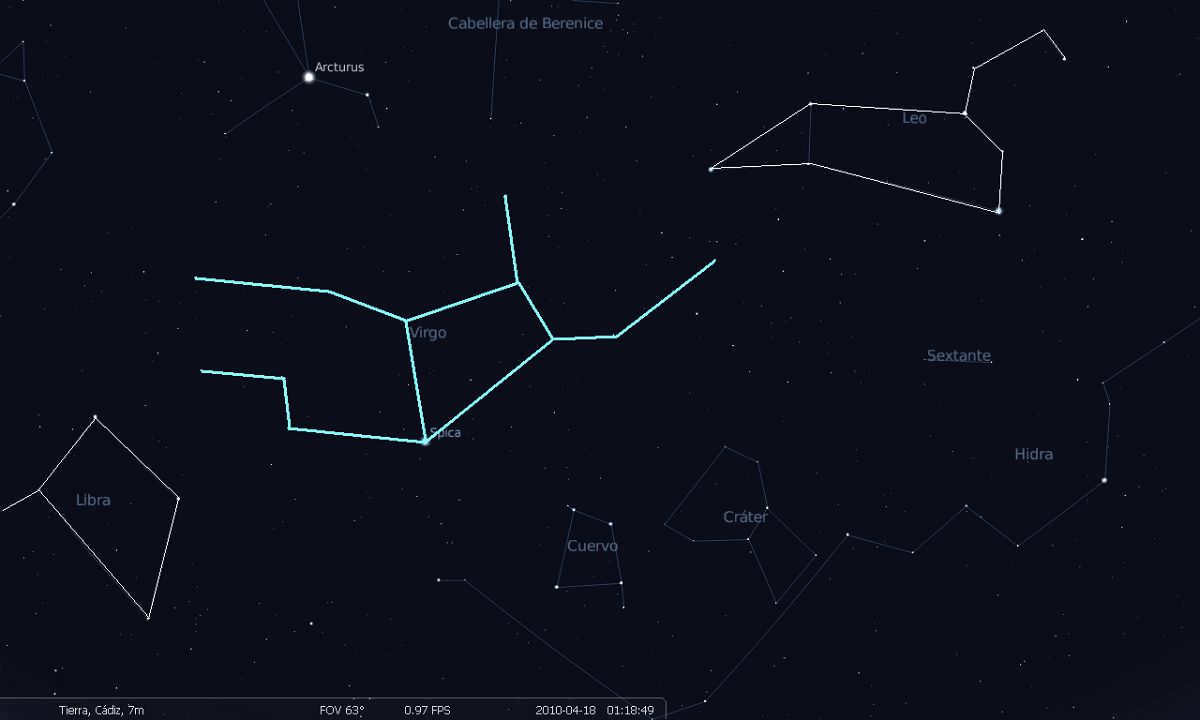 Main stars of Virgo