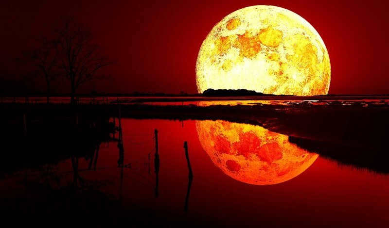 Red-beautiful: why is the Moon red?