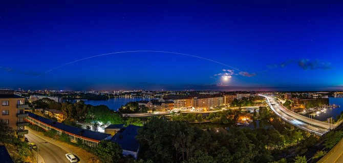 International Space Station in the sky