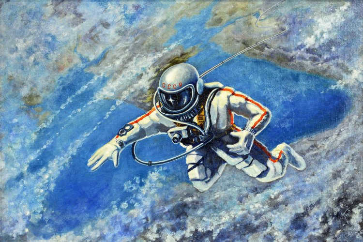 A painting of cosmonaut Alexei Leonov. Source: fonstola