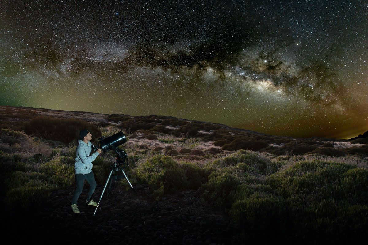 Stargazing in the countryside is the best