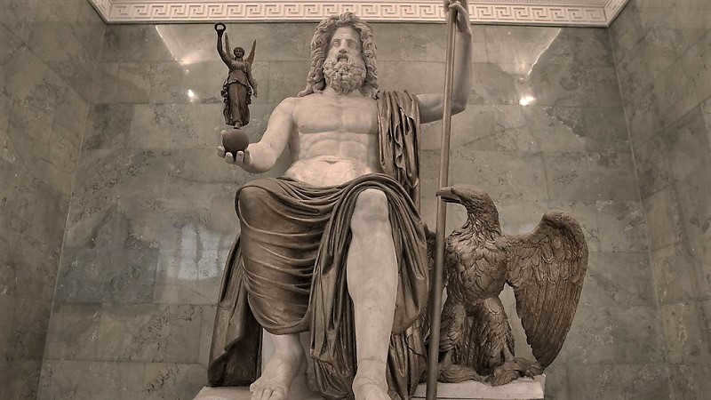 Sculpture of the god Jupiter