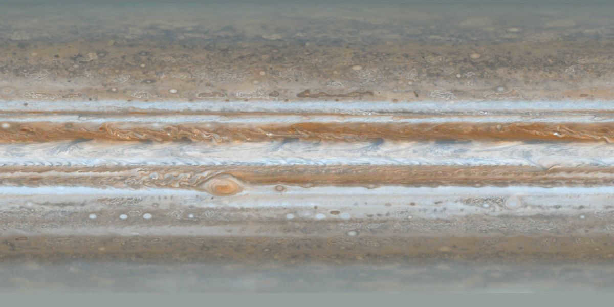 Map of Jupiter's surface