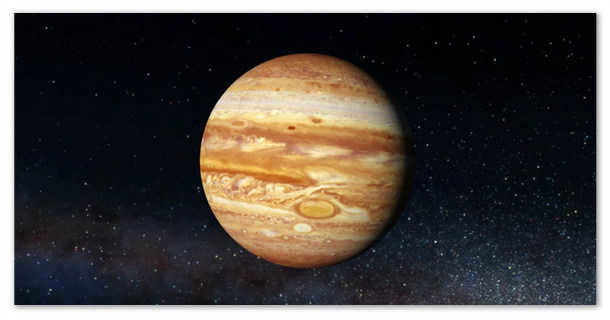 Gas giant and the largest planet in the solar system.