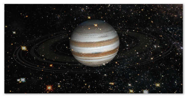 Jupiter's rings - photo.