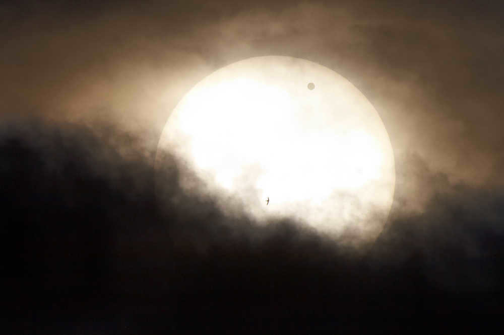 Image of the Sun through a dark light filter