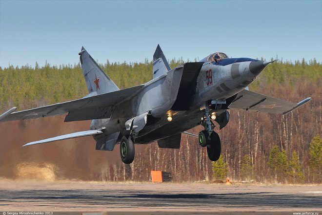 Soviet MiG-25 fighter jet, the altitude record holder.
