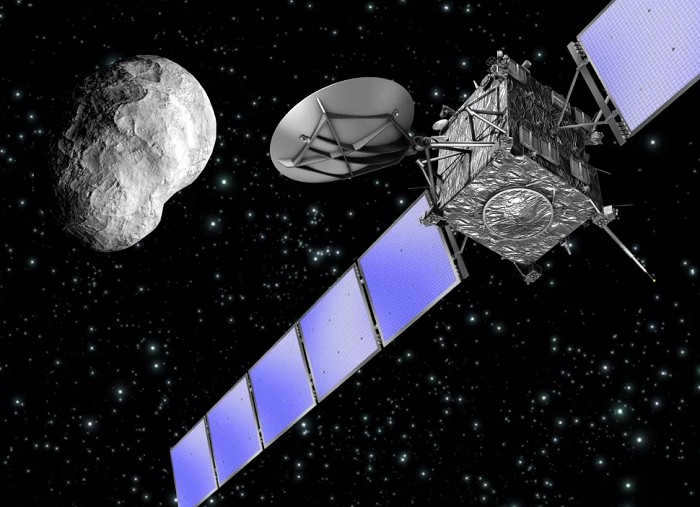 The Galileo spacecraft is approaching the asteroid Ida.