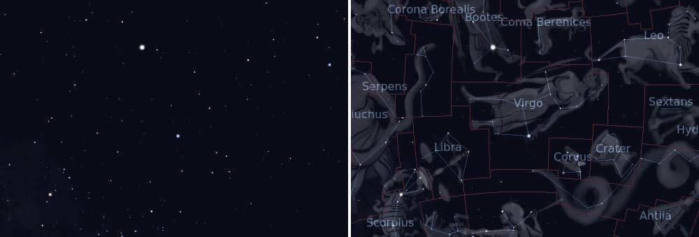 constellation Virgo in the sky