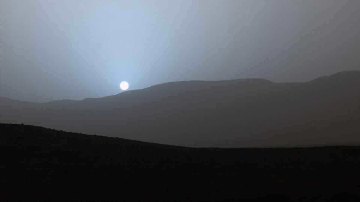 sunset on mars