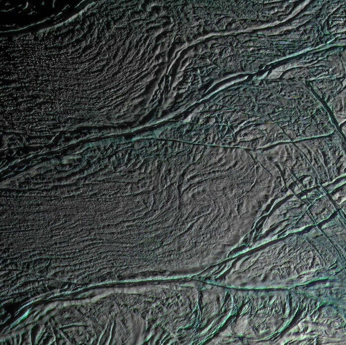 Surface of Enceladus - Saturn's sixth largest satellite Enceladus, Saturn, Cassini, Space, Space Probe, Planet, Galaxy, Universe