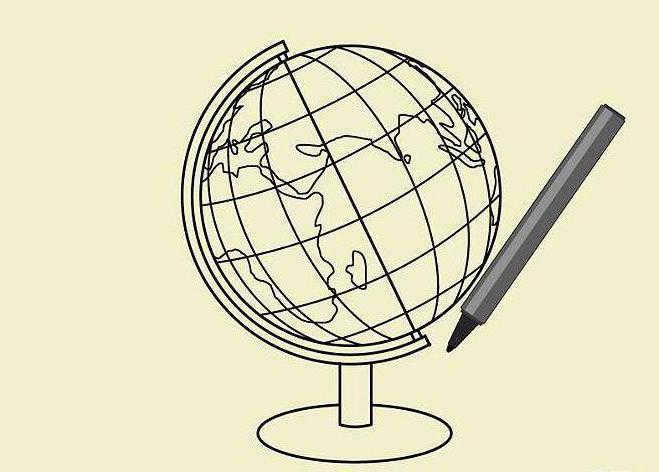 Learn how to draw a globe in pencil step by step?